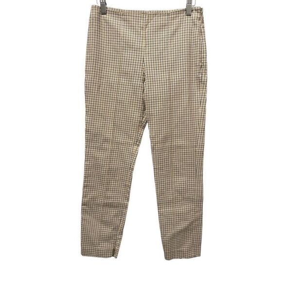 Theory Alettah Ainsley Check cropped pants size 0 - Picture 1 of 6